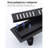Душевой трап GAPPO G87007-56, 70*700 мм, черный
